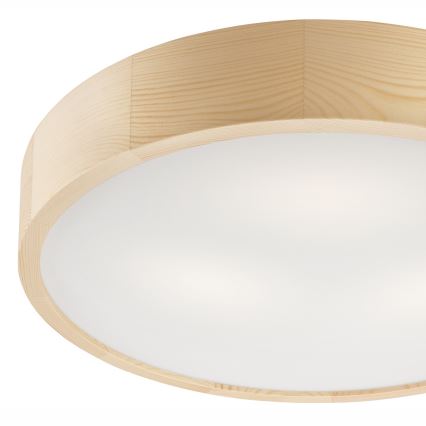 Lámpara de techo NATURAL 3xE27/60W/230V, diámetro 47,5 cm, madera de pino