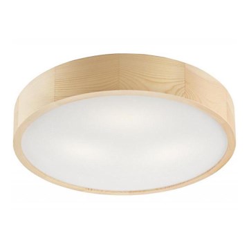 Lámpara de techo NATURAL 3xE27/60W/230V, Ø 47,5 cm, acabado pino