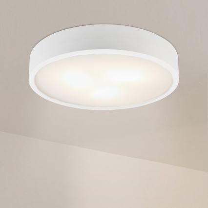 Lámpara de techo NATURAL 5xE27/15W/230V Ø 47,5 cm pino/blanco