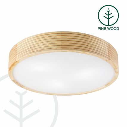 Lámpara de techo NATURAL MODERN 3xE27/15W/230V, Ø 47,5 cm, acabado en pino