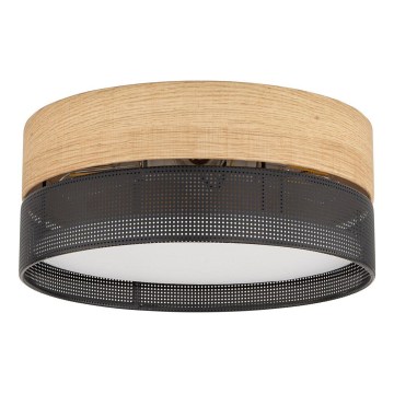 Lámpara de techo NICOL 4xE27/15W/230V Ø 50 cm chapado/negro