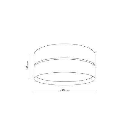 Lámpara de techo NICOL 4xE27/15W/230V Ø 50 cm chapado/negro