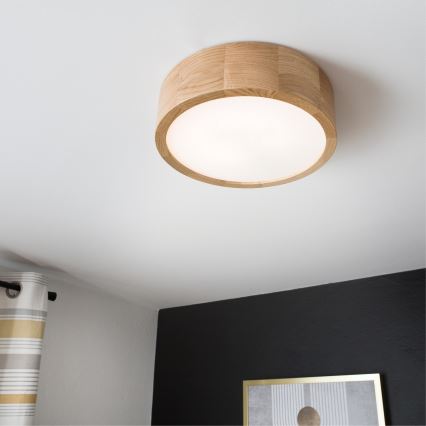 Lámpara de techo OAK 1xE27/60W/230V roble ? 27,5 cm