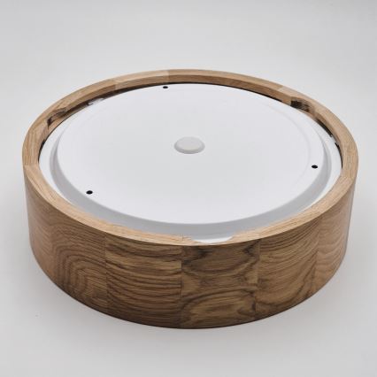 Lámpara de techo para baño OAK 2xE27/15W/230V IP54 roble Ø 27 cm