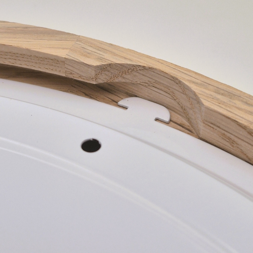 Lámpara de techo para baño OAK 2xE27/15W/230V IP54 roble Ø 27 cm