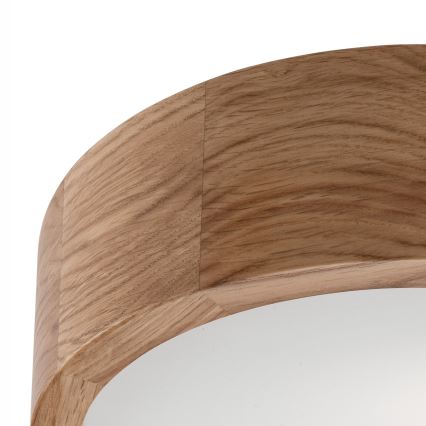 Lámpara de techo para baño OAK 2xE27/15W/230V IP54 roble Ø 27 cm