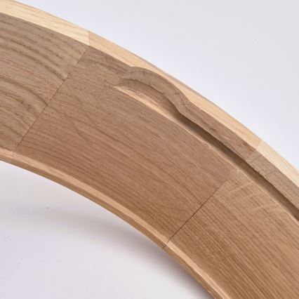 Lámpara de techo para baño OAK 2xE27/15W/230V IP54 roble Ø 27 cm