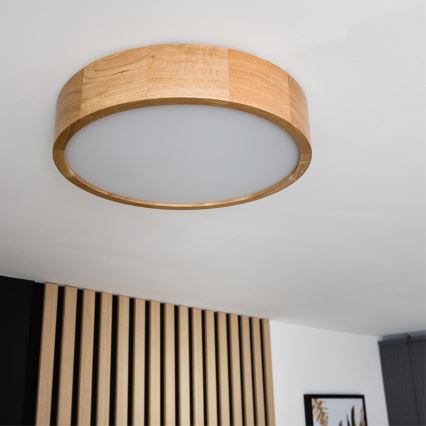 Lámpara de techo OAK 2xE27/60W/230V roble ? 37,5 cm