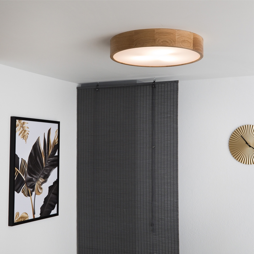 Lámpara de techo OAK 3xE27/60W/230V roble Ø 47,5 cm