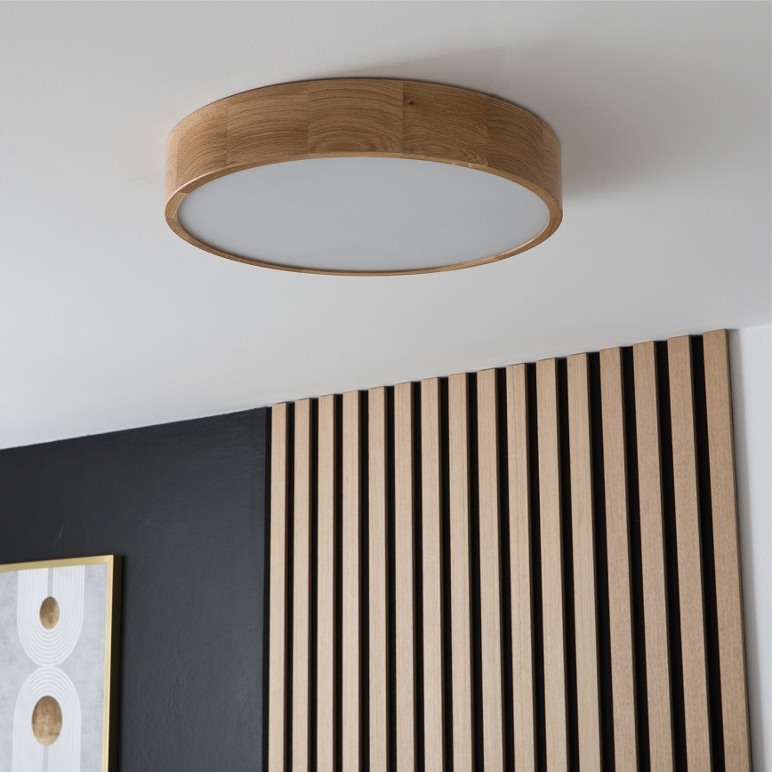 Lámpara de techo OAK 3xE27/60W/230V roble Ø 47,5 cm