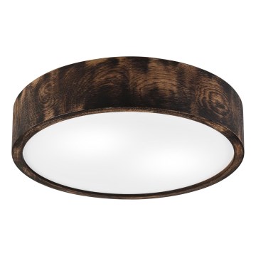Lámpara de techo OAK SMOKY 2xE27/15W/230V Ø 37,5 cm roble/marrón oscuro