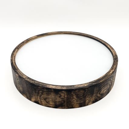Lámpara de techo OAK SMOKY 2xE27/15W/230V Ø 37,5 cm roble/marrón oscuro