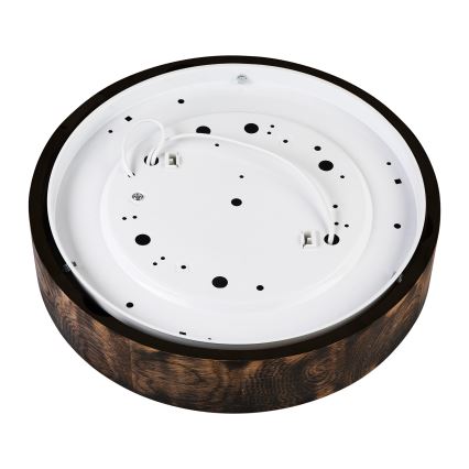 Lámpara de techo OAK SMOKY 2xE27/15W/230V Ø 37,5 cm roble/marrón oscuro