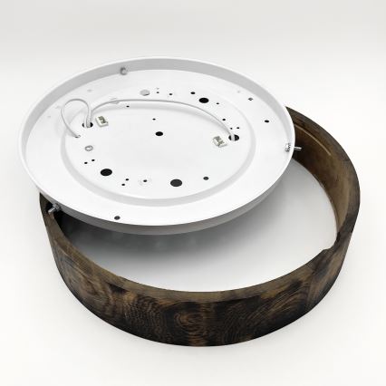 Lámpara de techo OAK SMOKY 2xE27/15W/230V Ø 37,5 cm roble/marrón oscuro