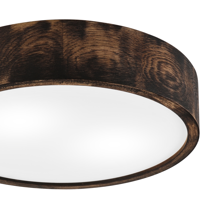 Lámpara de techo OAK SMOKY 2xE27/15W/230V Ø 37,5 cm roble/marrón oscuro