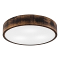 Lámpara de techo OAK SMOKY 3xE27/15W/230V Ø 47,5 cm roble/marrón oscuro