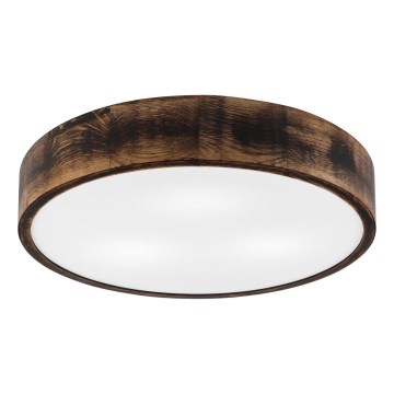 Lámpara de techo OAK SMOKY 3xE27/15W/230V Ø 47,5 cm roble/marrón oscuro