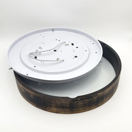 Lámpara de techo OAK SMOKY 3xE27/15W/230V Ø 47,5 cm roble/marrón oscuro