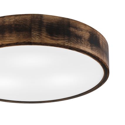 Lámpara de techo OAK SMOKY 3xE27/15W/230V Ø 47,5 cm roble/marrón oscuro