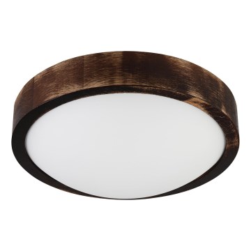 Lámpara de techo OAK SMOKY SLIM 1xE27/15W/230V Ø 27 cm roble/marrón oscuro