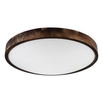 Lámpara de techo OAK SMOKY SLIM 3xE27/15W/230V Ø 47 cm roble/marrón oscuro