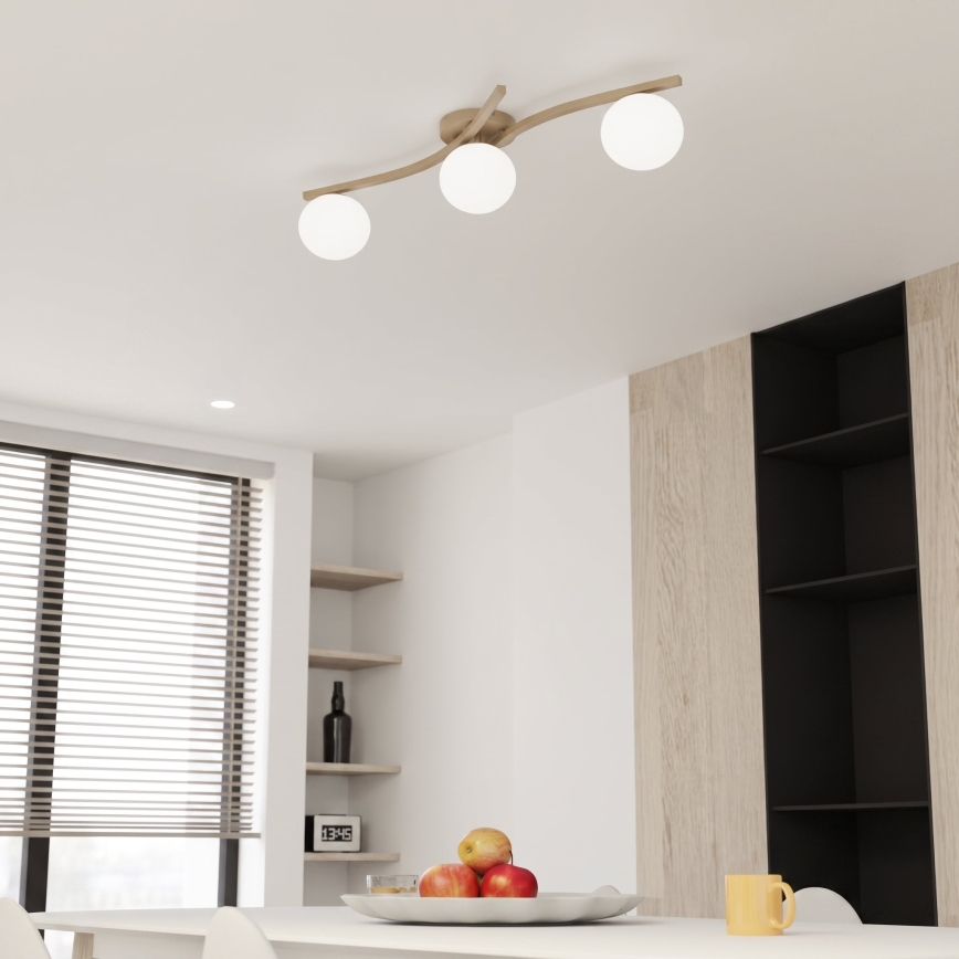 Lámpara de techo OPUS 3xE14/10W/230V beige/blanco