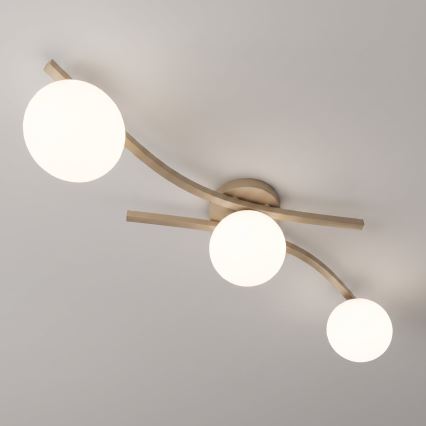 Lámpara de techo OPUS 3xE14/10W/230V beige/blanco