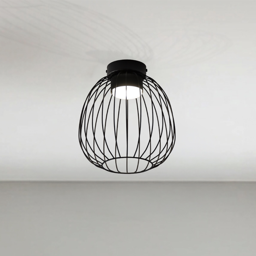 Lámpara de techo OVELLA 1xGX53/10W/230V diámetro 25 cm negra