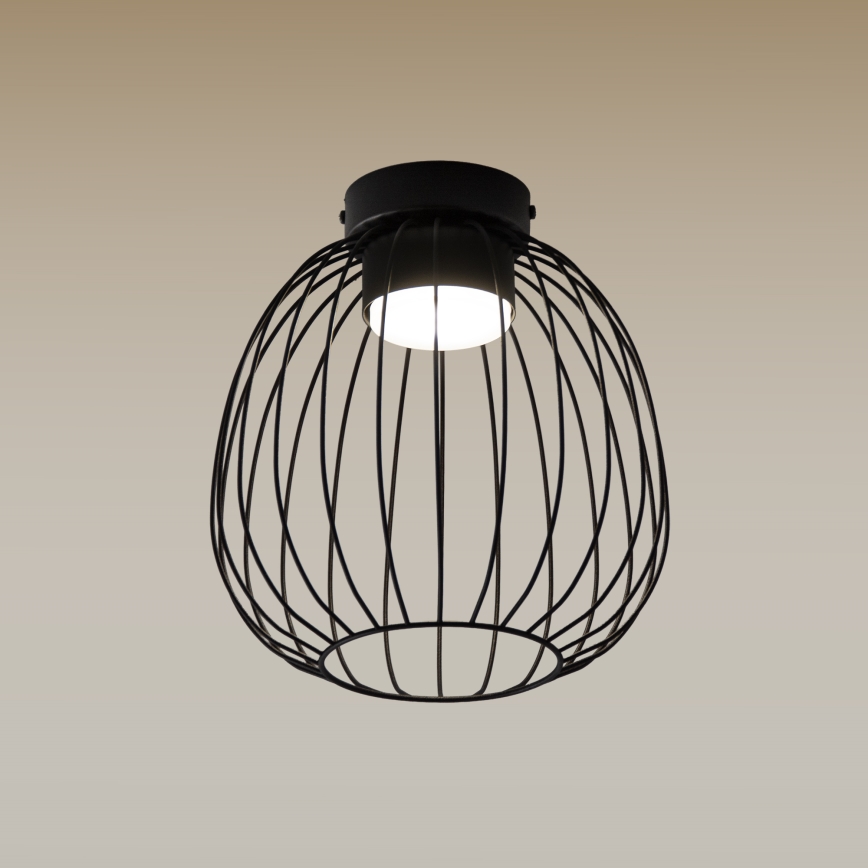 Lámpara de techo OVELLA 1xGX53/10W/230V diámetro 25 cm negra