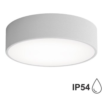 Lámpara de techo para baño CLEO con sensor, 2xE27/24W/230V, Ø 30 cm, gris, IP54