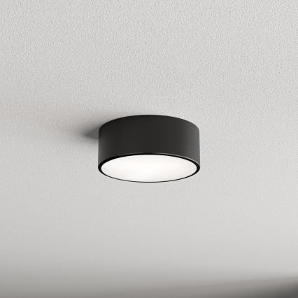 Lámpara de techo para baño con sensor CLEO 1xE27/24W/230V, diámetro 20 cm, IP54, negra