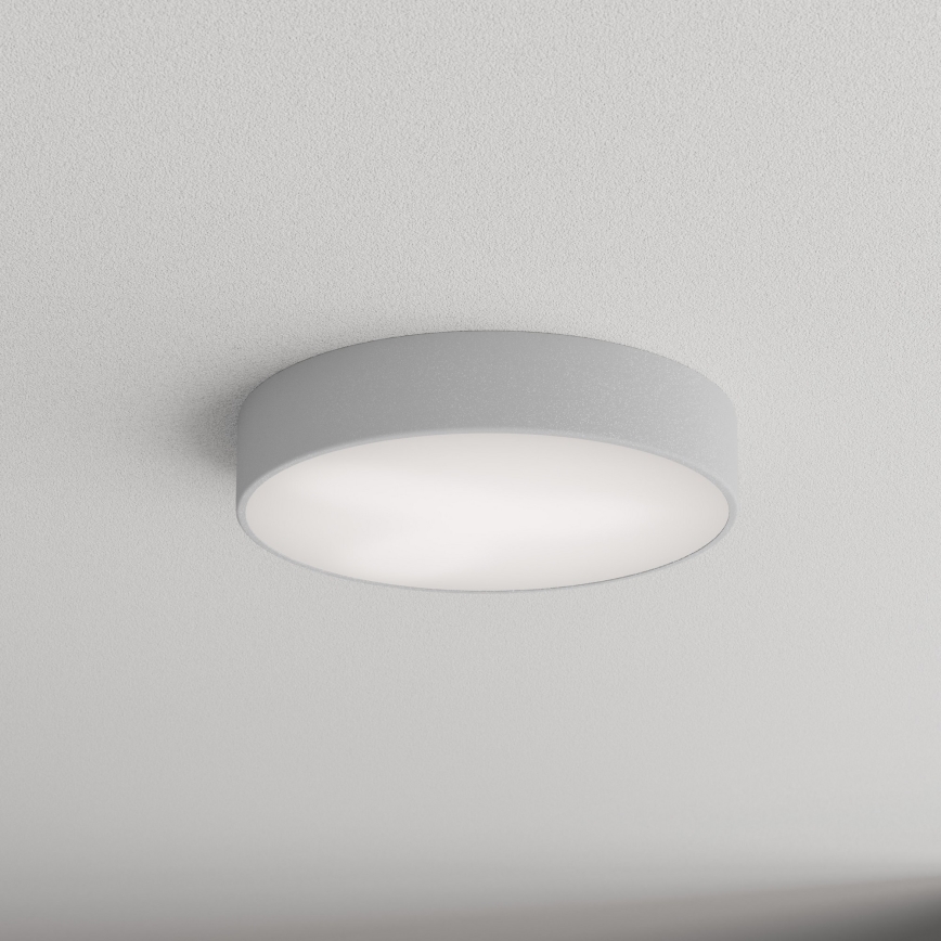 Lámpara de techo para baño con sensor CLEO 3xE27/24W/230V, diámetro 40 cm, color gris, protección IP54