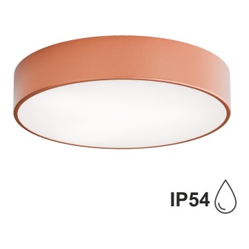 Lámpara de techo para baño con sensor CLEO 3xE27/24W/230V Ø 40 cm acabado cobre IP54