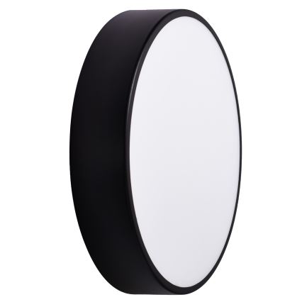 Lámpara de techo para baño con sensor CLEO 3xE27/24W/230V, Ø 40 cm, negra, IP54