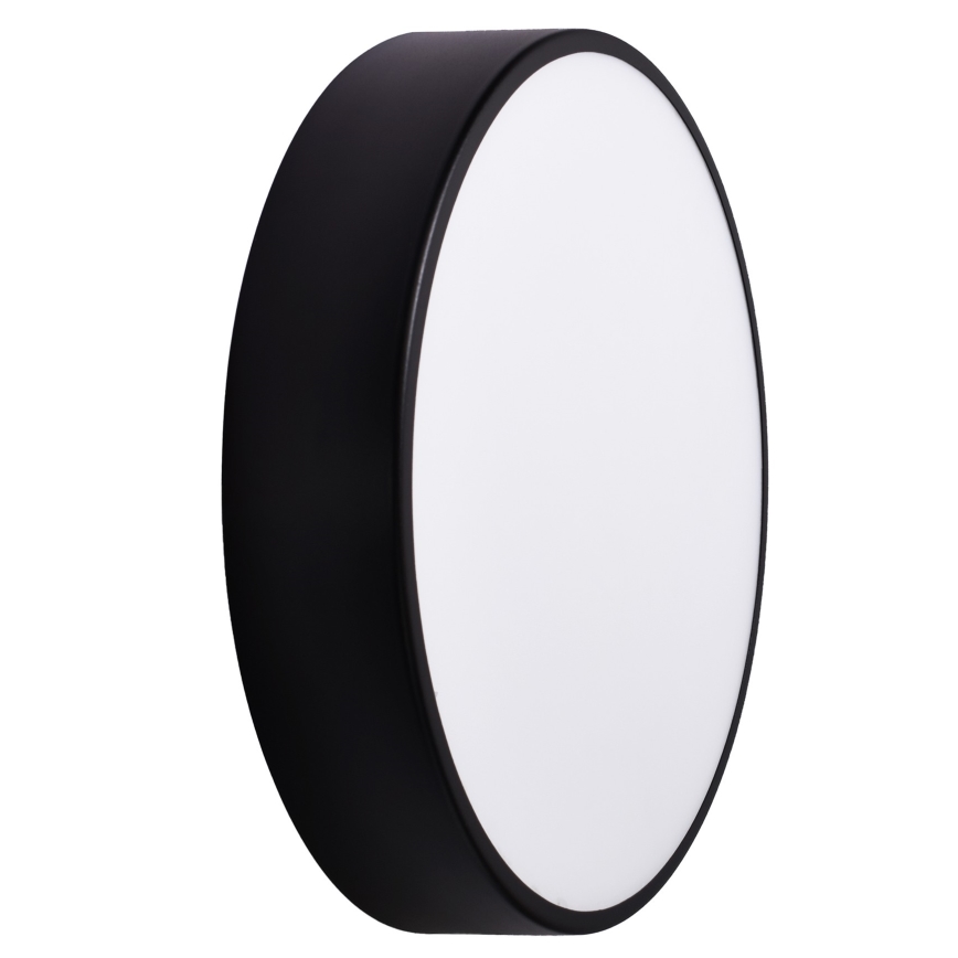 Lámpara de techo para baño con sensor CLEO 3xE27/24W/230V, Ø 40 cm, negra, IP54