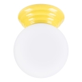Lámpara de techo para baño ZORI 1xG9/8W/230V Ø 12 cm IP44 amarilla