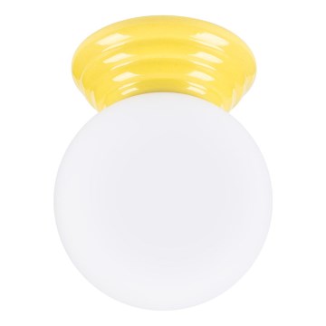 Lámpara de techo para baño ZORI 1xG9/8W/230V Ø 12 cm IP44 amarilla