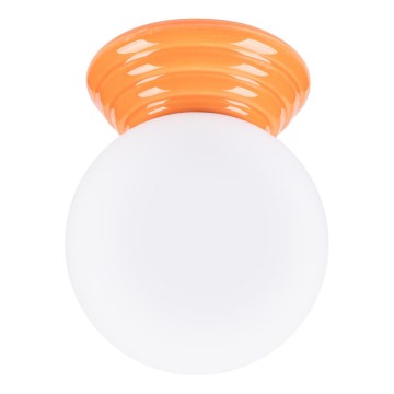 Lámpara de techo para baño ZORI 1xG9/8W/230V Ø 12 cm IP44 naranja