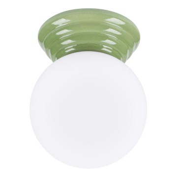 Lámpara de techo para baño ZORI 1xG9/8W/230V Ø 12 cm IP44 verde