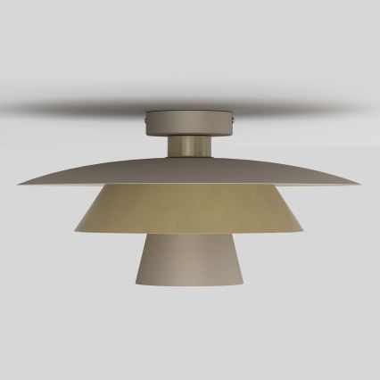 Lámpara de techo PLATO 1xE27/15W/230V, diámetro 32 cm, beige/dorado