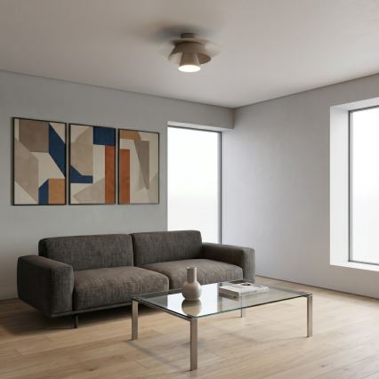 Lámpara de techo PLATO 1xE27/15W/230V, diámetro 32 cm, beige