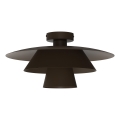 Lámpara de techo PLATO 1xE27/15W/230V Ø 32 cm marrón