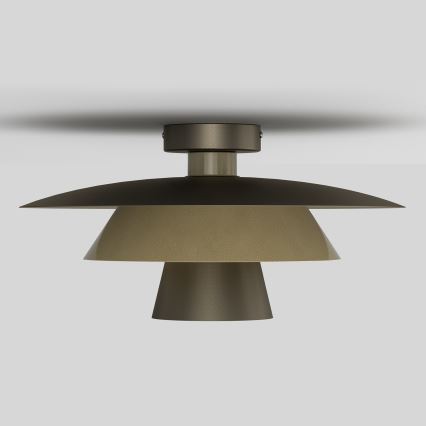 Lámpara de techo PLATO 1xE27/15W/230V Ø 38 cm bronce/dorado