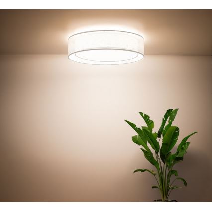 Lámpara de techo PURO 2xE27/40W/230V diámetro 50 cm blanca