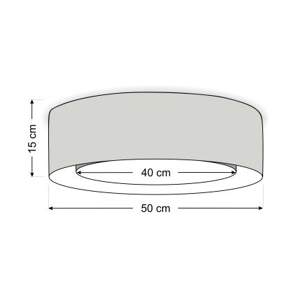 Lámpara de techo PURO 2xE27/40W/230V diámetro 50 cm blanca