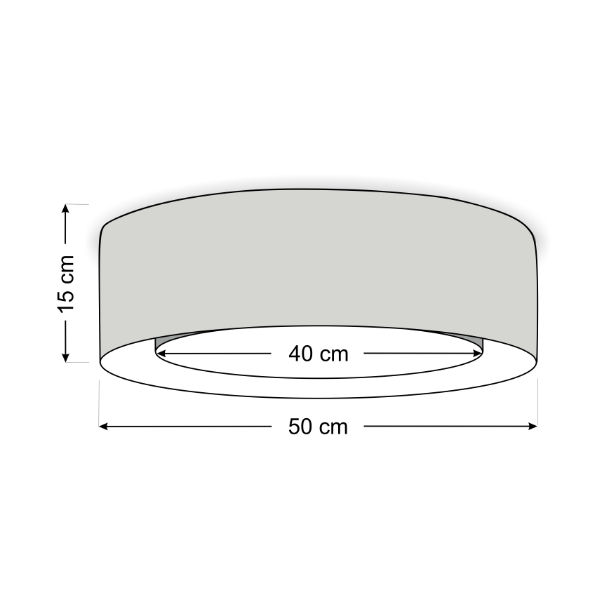 Lámpara de techo PURO 2xE27/40W/230V diámetro 50 cm blanca