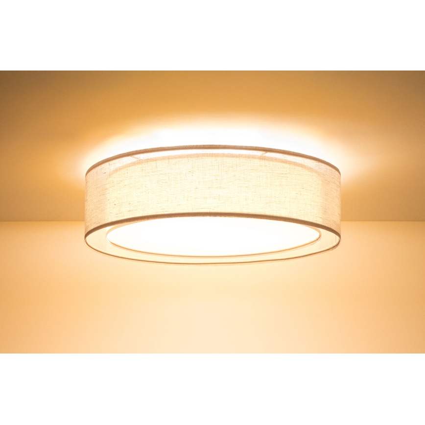 Lámpara de techo PURO 2xE27/40W/230V Ø 60 cm beige