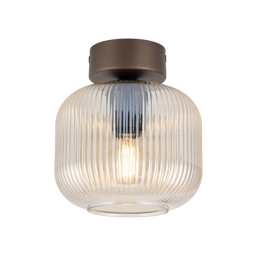 Lámpara de techo SALVIA 1xE14/10W/230V Ø 15 cm marrón/marrón ahumado
