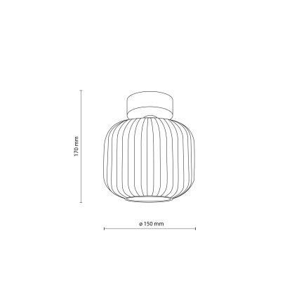 Lámpara de techo SALVIA 1xE14/10W/230V Ø 15 cm marrón/marrón ahumado