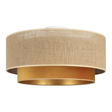 Lámpara de techo SARTA 1xE27/60W/230V Ø 45 cm cobre/yute
